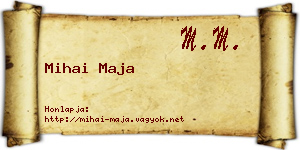 Mihai Maja névjegykártya